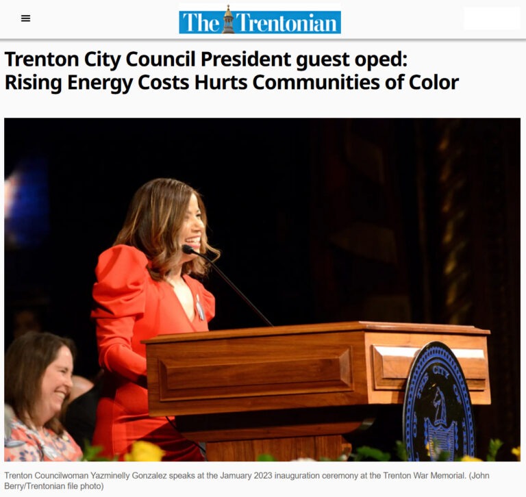 Trenton City Council President guest oped: Rising Energy Costs Hurts Communities of Color [The Trentonian]