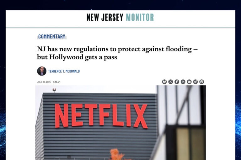 NJ has new regulations to protect against flooding — but Hollywood gets a pass [New Jersey Monitor]