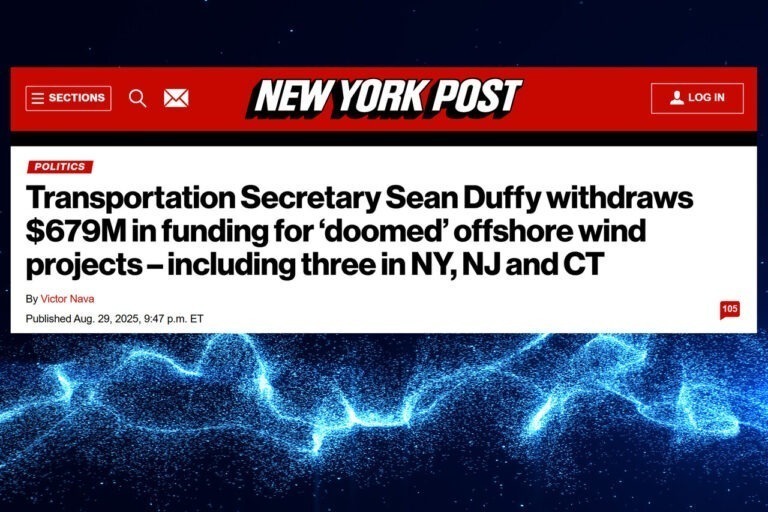 Funding for Doomed Offshore Wind Projects Withdrawn [NY Post]