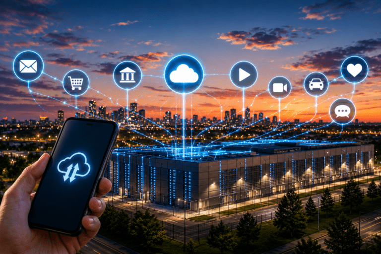 The buildings behind every click